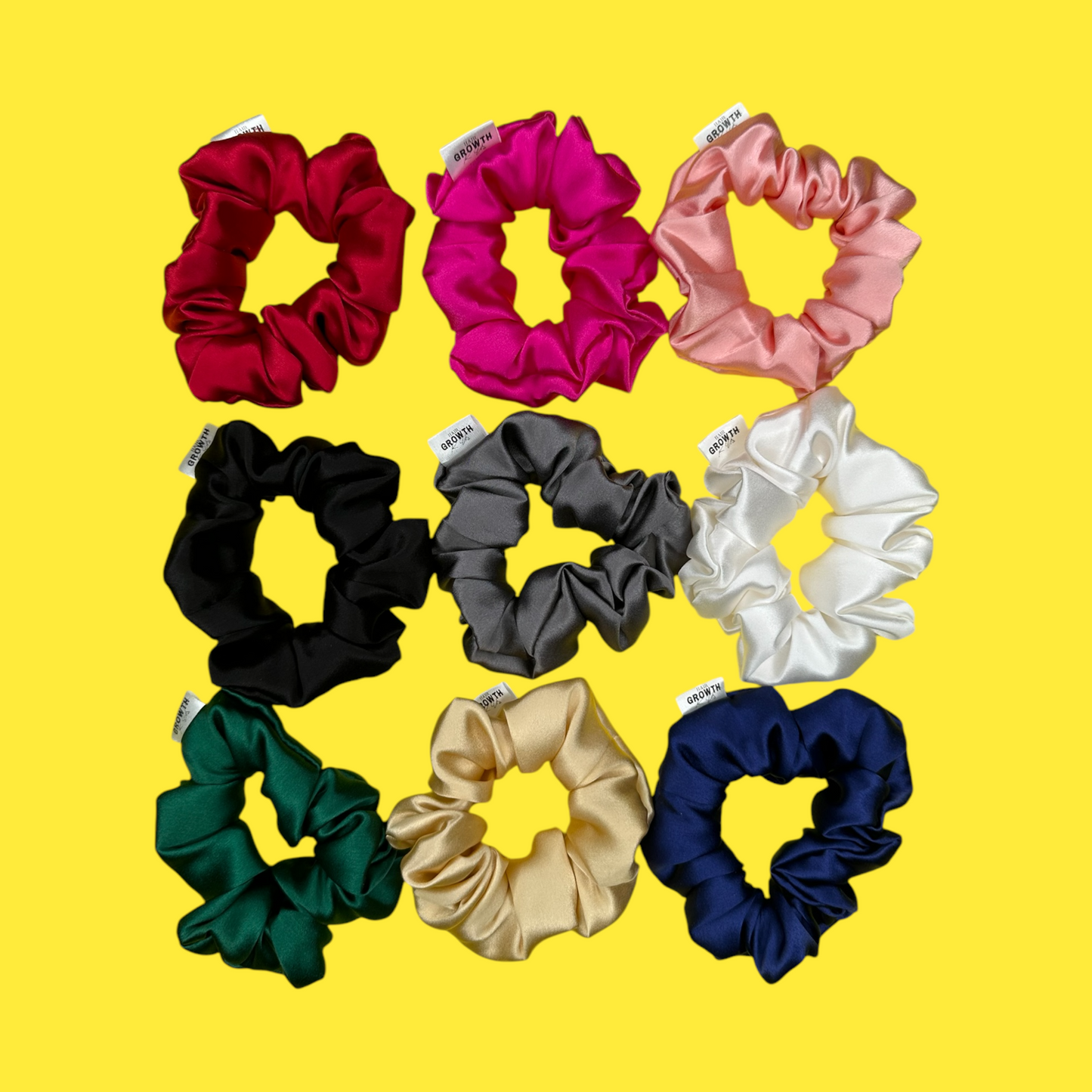 Satin Hair Scrunchies (3-pack)